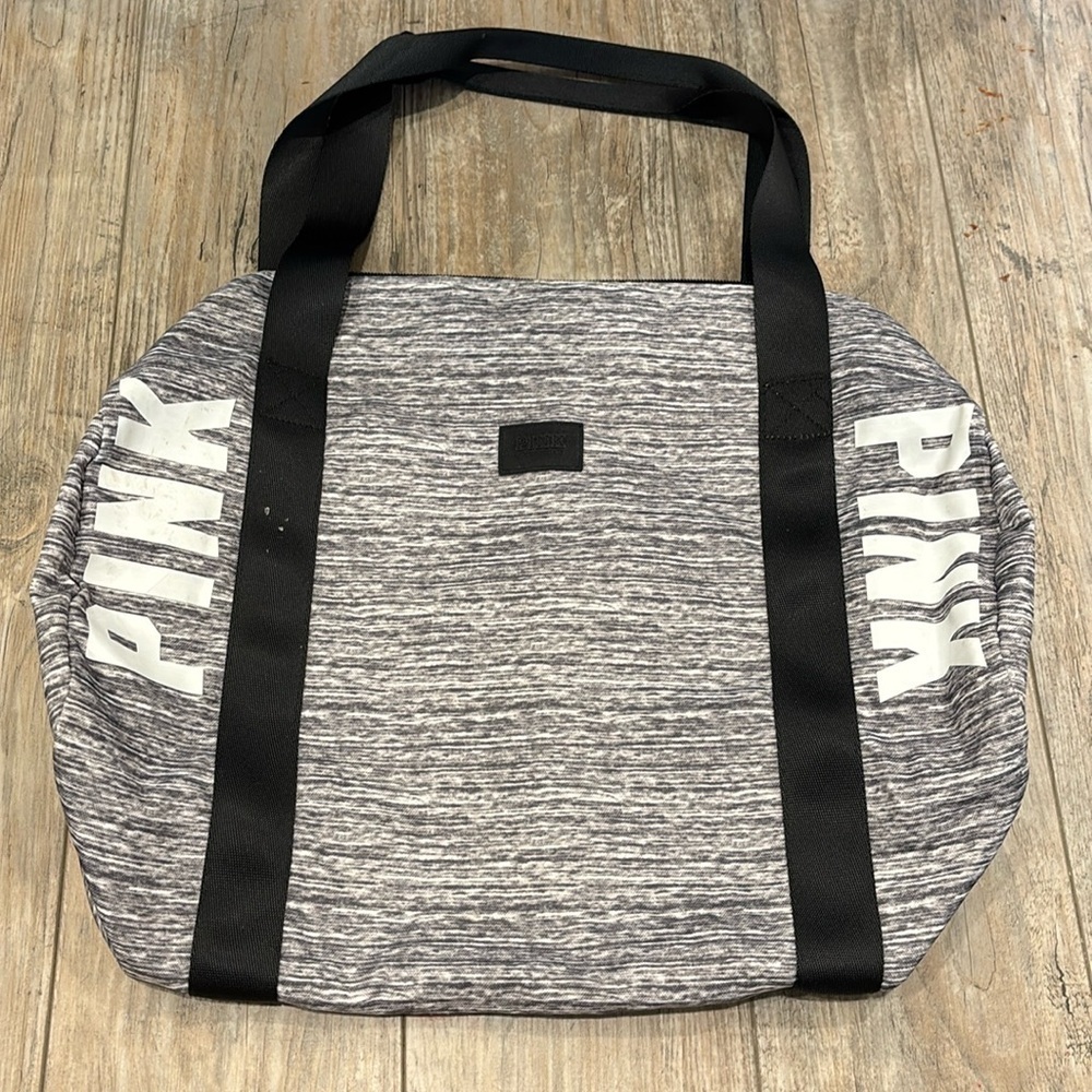 PINK Victoria's Secret Gray and Black Bag